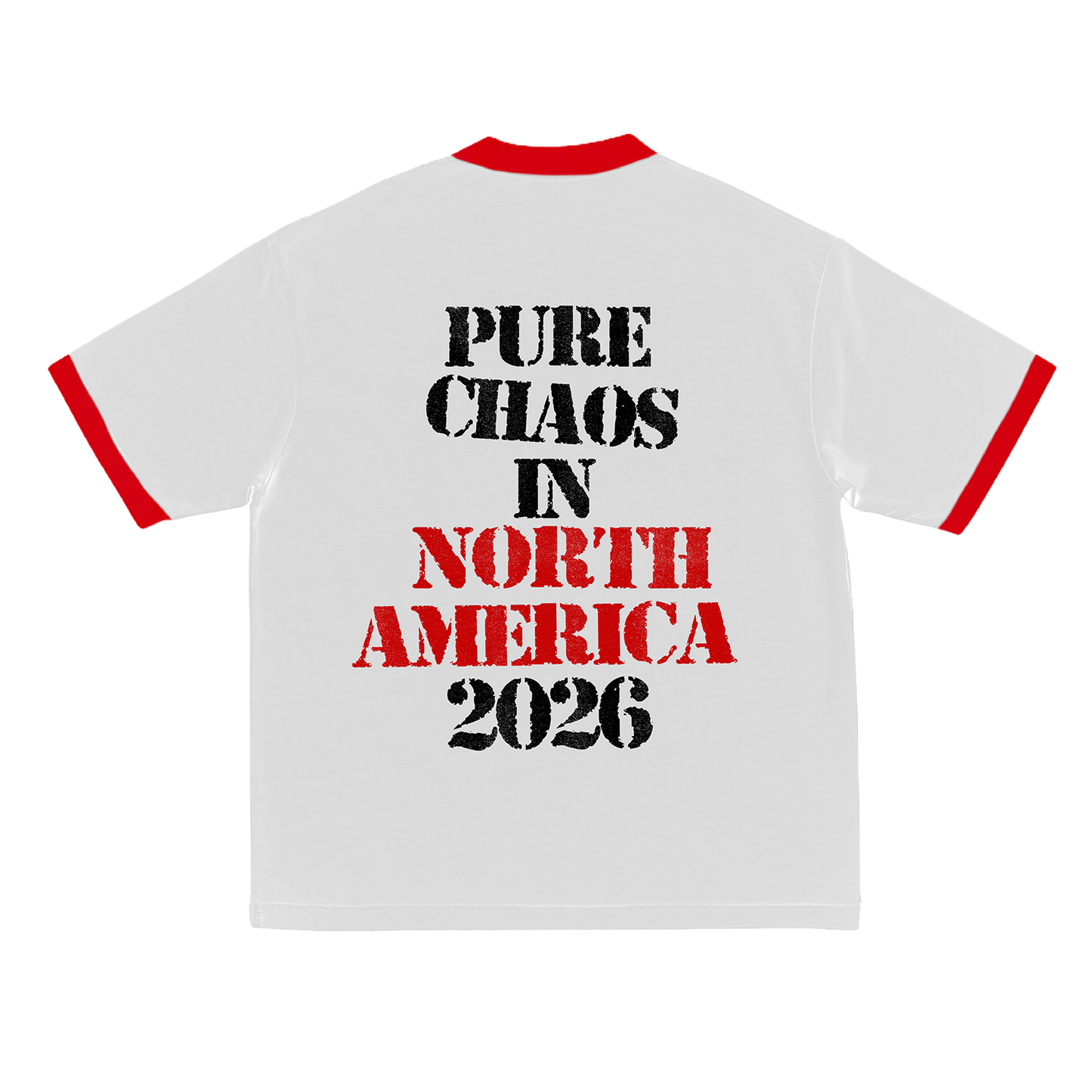 White N' Red Ringer Tee