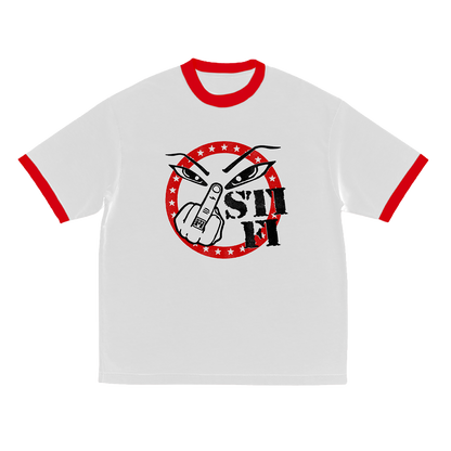 White N' Red Ringer Tee