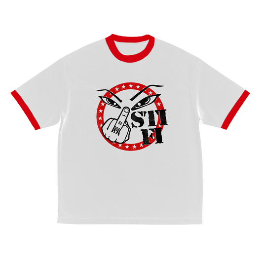 White N' Red Ringer Tee